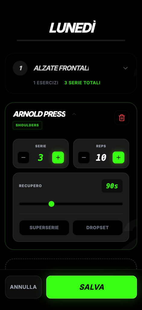 Diario Allenamento e Serie